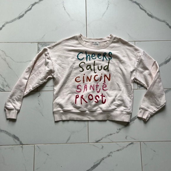 Anthropologie Maeve Jordan Nickson cheers graphic sweatshirt size XS - Picture 2 of 7